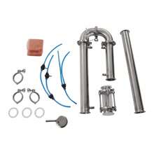 51mm Stainless Steel Moonshine Reflux Distilling Column For Home Brewing, Craft Delicious Wines With Sight Glass And Complete Accessories - Silver - View 8