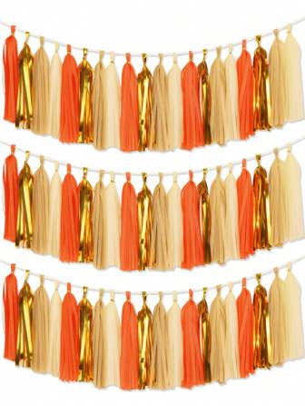 20 pièces - Guirlande de franges en papier pour fête d'automne, guirlande de franges en papier de soie colorés, décoration suspendue pour arrière-plan de fête, ruban de franges en papier pour ballons, pour décoration de mariage, anniversaire, DIY, vacances, décoration de maison, Halloween, récolte, jour de Thanksgiving