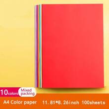 Vibrant Assorted Color Paper Sheets 100pcs For Decorating Drawing Origami Construction Printing Scrapbooking Card Making DIY Arts & Crafts Ideal For School Kindergarten Home Projects Girls Boys, School Supplies,Back To School