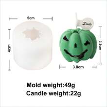 3 Style Pumpkin Ghost Candle Mold Heart-Shaped Scented Candle Gypsum Silicone Mold Making Resin Epoxy Tool For Halloween Part