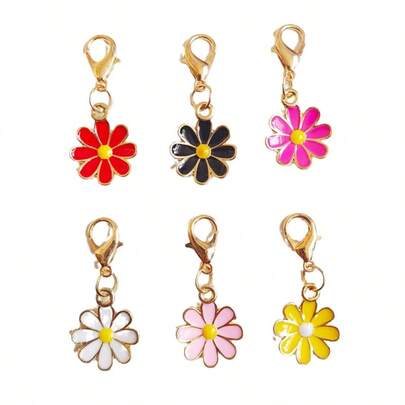 1 chiếc mặt dây chuyền hình hoa cúc nhiều màu sắc, phụ kiện trang trí túi xách, móc khóa dành cho nữ và bé gái, thích hợp làm quà tặng mùa hè, đi biển, dự tiệc, ngày lễ.