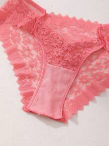 7 PCS Women's Sexy Lace Splicing Bikini Panties Low Waist Seamless Triangle Briefs Hollow Out Comfortable And Breathable Lingerie Underwear