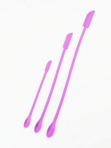 3pcs Silicone Makeup Spatula - Cosmetic Scoop Stick, Face Mask Scraper, Soft Paddle Cream Spatula, Empty Bottle Scraper, Foundation Scraper, Body Wash Spatula