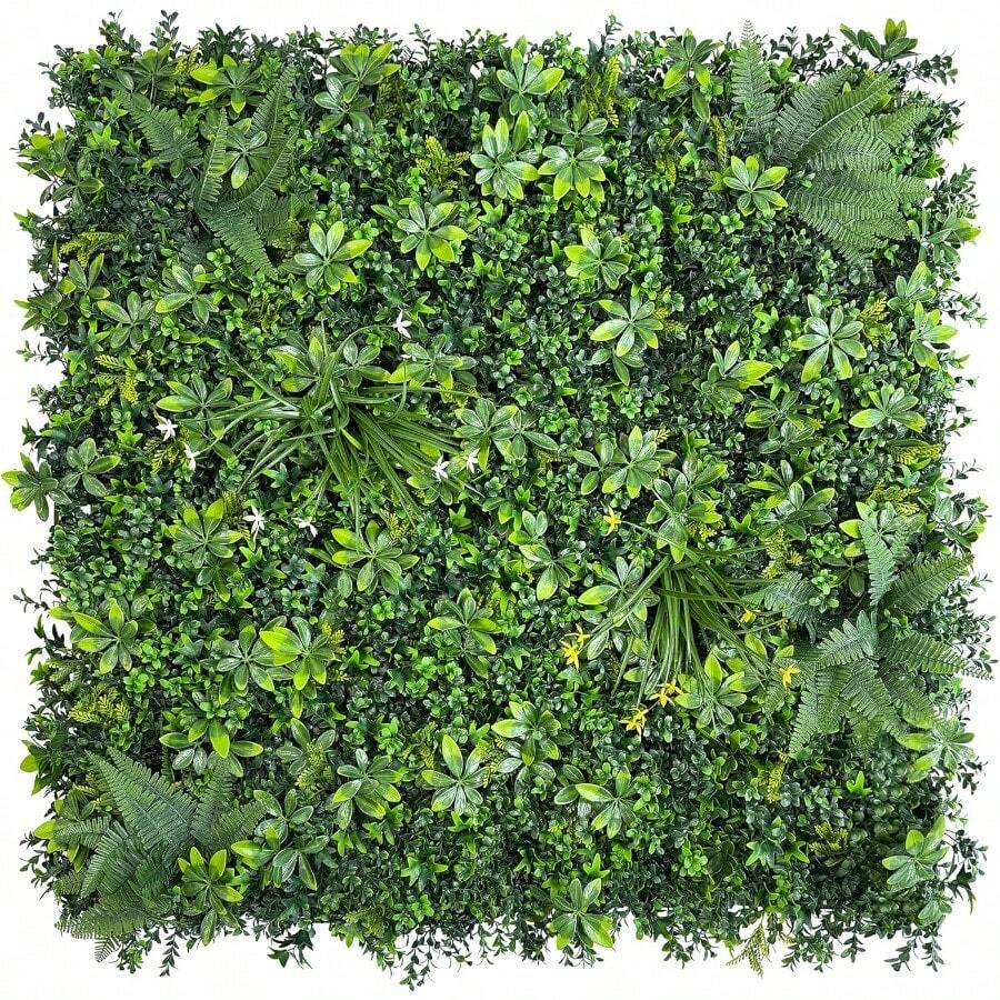 Greenery Wall Panels 40x40 Artificial Grass For Indoor Outdoor Garden Backyard Decor With UV Protection Durable Realistic Ivy Fence Privacy Screen Boxwood Leaf Hedge Easy MaintenanceRR8 - GreeneryE - View 1
