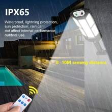 1pc Outdoor COB Solar Powered Motion Sensor Light | Dual Motion+Light Sensor | Zero Electricity Yard Lighting + Wireless + 30hrs Runtime | IPX65 Waterproof | Must-Have For Villa, Yard, Community, Warehouse Security