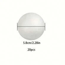 20 Stücke 5,8 cm weiße solide Schaumstoffbälle, Polyethylenmaterial, geeignet für Lern-DIY Bastelprojekte, Kunst, Handwerke, Familien, Partydekoration, Malerei-DIY, Weihnachten, Halloween, Kurban-Bayram-Fest