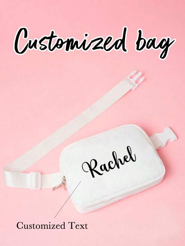 Customizable Sports Waist Bag, Personalized Casual Fashionable Chest Bag, Personalized Shoulder Bag, Convenient Storage Sports Waist Bag, Unisex Shoulder Bag