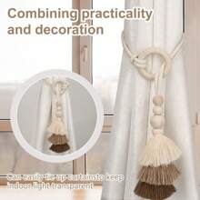 2PCS/SET Modern Tassels Curtains Buckle Minimalist Style Curtain Ties Home Accessories For Birthday Gifts New Year's Gifts