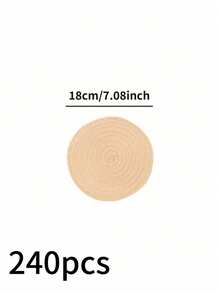 1/4/6/12 件平纹编织圆形餐垫，北欧现代风格，适用于家庭厨房、餐桌、碗、锅、杯子，防滑，适合节日派对、生日、婚宴（多种尺寸选择） - 卡其色 - 查看 24