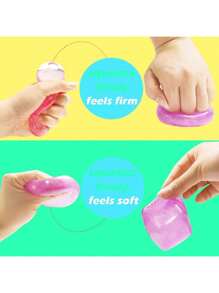 1/2/4/6PCS Stress Cube Balls - Slow Rising Dough Stress Balls Soft Restless Toys For Anxiety Relief, Pull And Stretch Sensory Ice Cube Stress Ball Toys For ADD/ADHD