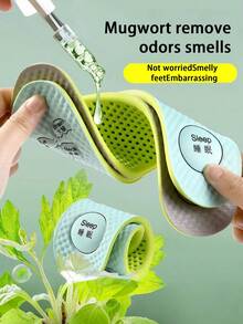 Zwei Paar Beifuß geruchsbeseitigende Popcorn-Stil Fußpolster. Neuer Stil, super weich, elastisch, nicht verformbar, schweißaufnehmend, atmungsaktiv, kühl und komfortable Fußsohle Weichpolster.