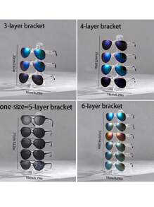 Support de présentoir pour lunettes de soleil et lunettes à 3/4/5/6 niveaux transparent, parfait pour les révélations de sexe, les anniversaires, les mariages, les fêtes, un cadeau idéal pour les collègues, les amis et la famille, la rentrée scolaire