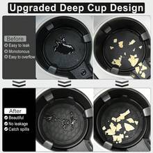 4pcs Universal Anti-Slip Cup Holder Coasters, Embedded Decorative Cup Mats, Car Interior Accessories, Black - Multicolor - View 7
