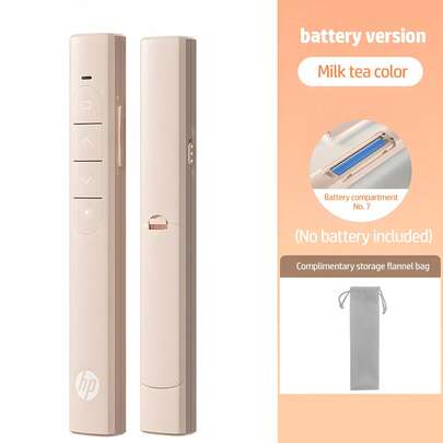 HP USB Wireless Presentation Remote Control With Hyperlink And Volume Control For PowerPoint Office Presentation, Compatible With Keynote/PPT/PC/Laptop, Comes With Storage Bag