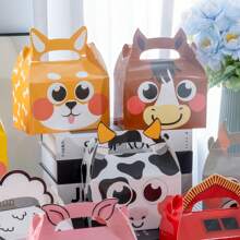 8 Stücke/16 Stücke/24 Stücke Bauernhof-Tier Party Geschenkboxen, Landhausstil Party Süßigkeiten Geschenkboxen für Geburtstagsparty Dekorationen, 8 Valentinstag Designs