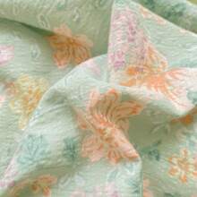 3pcs Set: 1pc Duvet Cover + 2pcs Pillowcase (No Filling), Fresh & Skin-Friendly Bedding Set, New Wrinkle Double Layer Gauze Duvet Cover, Cream Cloudy Soft Texture, Suitable For Home & Dorm, Single 150*200cm, Double 200*230cm