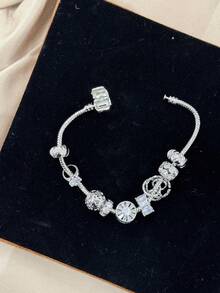 Silver And Vivara Bracelet With Various Charms Silver Plated With Varnish Boho Style - CPL240702016-1 - 查看 3