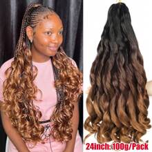 1 Pack French Curl Braiding Hair 12 Inch Pre Stretched Bouncy Curly Hair Easy Braid Crochet Hair Wavy Texture Synthetic Hair Extensions For 50g/Pack