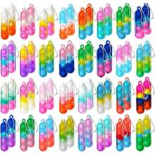 60 piezas Mini Pop Fidget Llavero, juguetes fidget mini en bulk, regalos de fiesta para niños de 3 a 8 años, premios de clase para niños de 8 a 12 años, regalos de fiesta de Pascua, 3 formas de mini juguetes llavero Pop, pequeños premios de clase para niños, regalos de fin de año escolar para estudiantes, relleno de bolsas de fiesta para niños, juguetes de cumpleaños (3 formas mezcladas, color y estilo aleatorios)