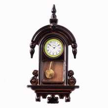 1 件复古迷你挂钟模型桌面装饰配件，1:12 微型玩具，可用于娃娃屋装饰、精美工艺品、游戏屋 DIY 道具、节日/生日礼物，2025 年新品