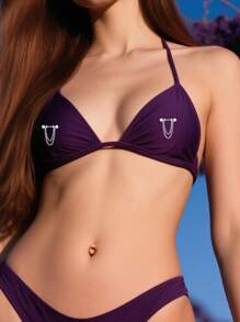 Steel Nipple Shield Rings Tongue Barbell Piercing Jewelry Retainer 14G 5/8Inch Chain Dangle Clear CZ For Women Men 1Pair