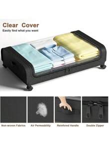Under Bed Storage Container Rolling Clothes Organizer Drawer With Wheels