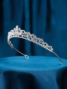 水钻皇冠水晶新娘头饰公主皇冠生日皇冠头饰和皇冠适合女士和女孩皇家 - 銀色 - 查看 4