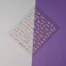 1 pieza Calcomanías de letras en inglés para decoración de uñas, versátiles con respaldo adhesivo, pegatinas para uñas autoadhesivas, calcomanías para arte de uñas DIY