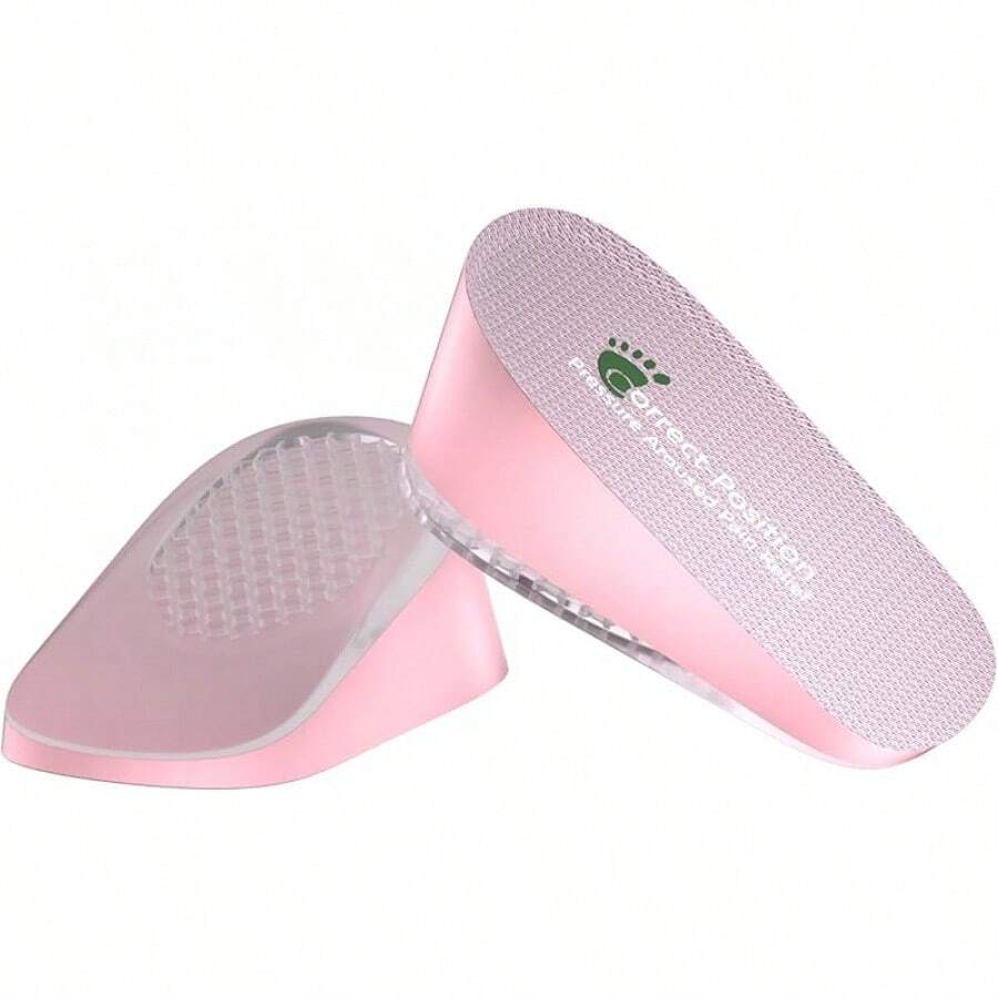 Correct-Position Height Increase Insoles, Heel Cushion Inserts, Heel Lift Inserts Leg Length Discrepancies (Pink, 1 Height) - Pink - View 1
