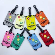 1/2/3pcs 3D Silicone Luggage Tags, Suitcase Labels, Travel Accessories, Ideal Gifts For Her, Travel Backpacks, Travel Bags, Luggage, Travel Gear, Back To School Luggage Tags, Travel Accessories, Travel Essentials, Beach Summer Vacation Travel Organizer, Back To School Bags, School Accessories, School Supplies - Multicolor - View 2