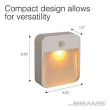 Beams MB720A 20 Lumen Amber LED Sleep Friendly Wireless Battery Powered Motion Sensing Nightlight, 3-Pack, White - A-黃色 - 查看 2