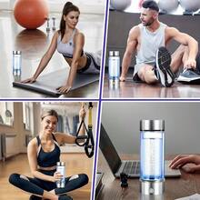 2025 New Hydrogen Water Bottle, Hydrogen Water Bottle Generator, 3-Min Rapid Electrolysis, PEM Technology Water Ionizer, 15.22oz Portable Hydrogen Water Generator For Office, Daily Drinking, Travel Exercise Home, And Gifts (Silver Lid) - Black Lid - 查看 9