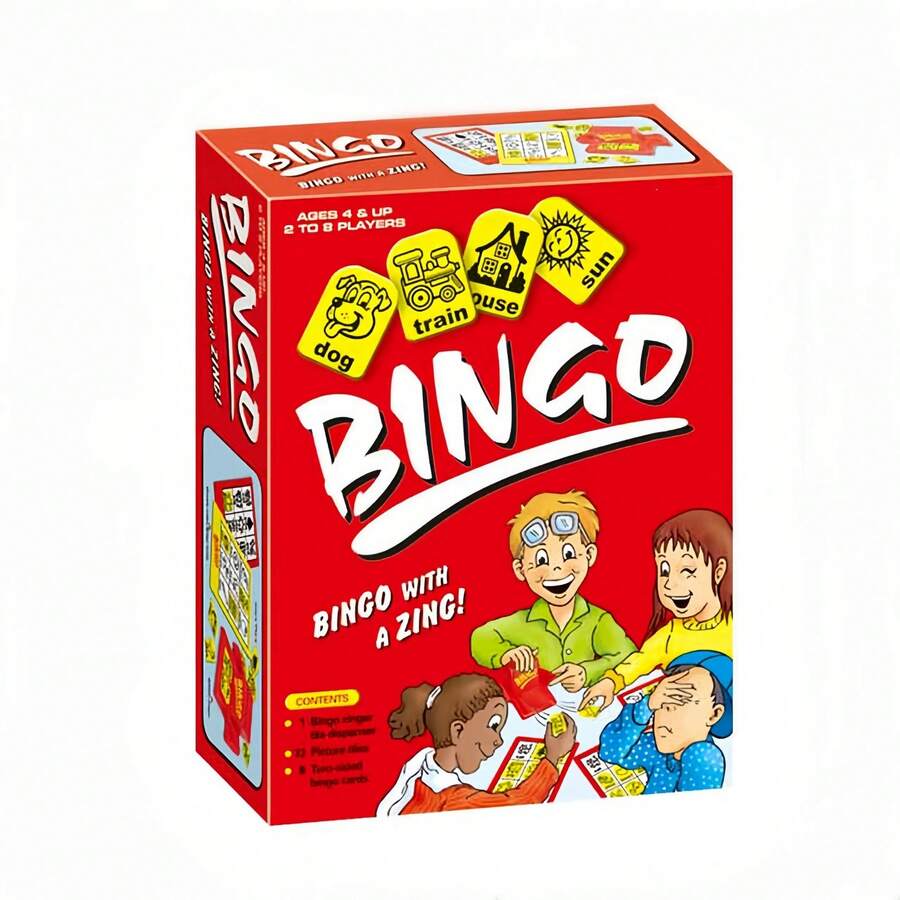 Children's Educational BINGO GAME, English Word Learning Toy Board Game. A Classic Bingo Game, Very Suitable For Family Gatherings And Holiday Gifts.