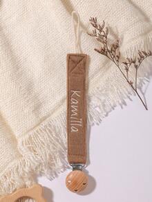 1 szt. Spersonalizowany klips do smoczka dla niemowląt, uroczy nadruk w kropki, wzory dostosowane dla chłopców i dziewczynek, spersonalizowany klips do smoczka dla niemowląt, uniwersalny, uspokajający klips, odpowiedni na Halloween, chrzest, Święto Dziękczynienia, prezenty świąteczne, baby shower, dekoracje rodzinne, prezenty, swobodna, uliczna elegancja