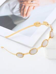 1pc Fashion Vintage Headband, Elegant & Charming, Minimalistic & Versatile, Unique Design, Creates Perfect Hairstyle, Great For Photos, Rhinestone Decor, Suitable For Home, Outing, Party, Wedding & Various Occasions, Hair Band, Hair Hoop, Autumn, Hair Accessories