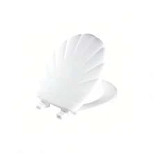 Round White Plastic Toilet Seat – Standard Shell Design - Default - View 2