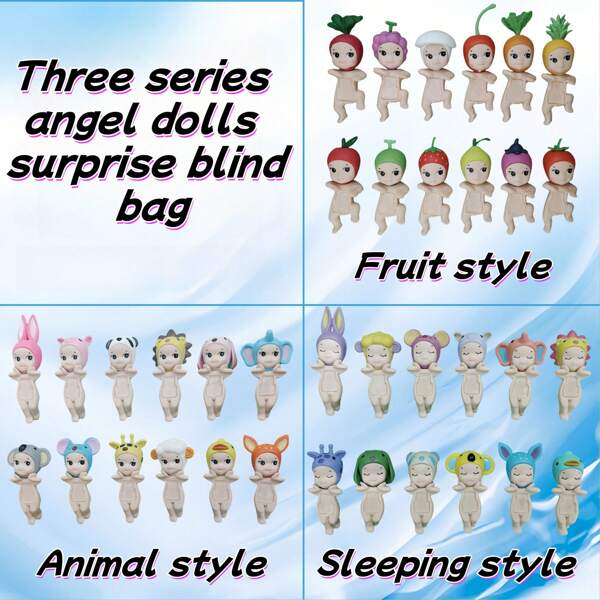 1~12pcs Sonny Angels Doll Blind Bags, Three Series Of Sunny Angel Blind Boxes, Are Very Suitable For Angel Collectors, And Can Also Be Used As Fashion Decorations For Car Computers, Mobile Phones, Dressing Tables, Bedrooms And Offices, Unique Creative Ornaments, Holiday/Birthday Party Gifts/Halloween/Christmas Gifts, Which Can Be Put Into Socks, And Are Excellent Healing Mystery Gift Boxes (All Products Are Packaged In Blind Bags).