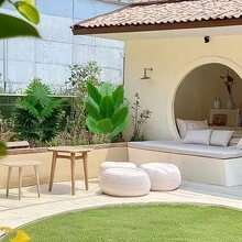 2pcs Set Of Large Artificial Palm Trees, Realistic Tropical Green Plants, Indoor And Outdoor Decoration, Such As Home, Hotel, Garden, Wedding And Vacation Scenes, No Container, Architectural Style Green Leaves | Decorative Plants