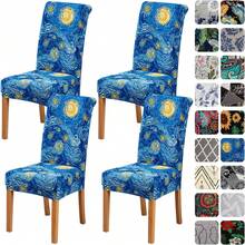 Chair Covers For Dining Room Set Of 4,Stretch Spandex Parsons Chair Slipcovers 4 Pack,Removable Washable Chair Protector For Kitchen,Diner,Party,Wedding - Multicolor - View 1