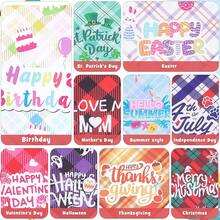 Holiday Dog Bandanas 10 Packs, Easter Dog Bandana Pet Triangle Scarf Festival Style, Seasonal Bandanas 4th Of July Pet Bandana Birthday For Small To Large Dogs Puppies Cats - 節慶格子(10個) - 查看 4