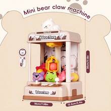 Bear Claw Machine Toy - Doll Catcher Machine Children's Toys Boys Girls, DollGrabbing Machine Toy, Mini Claw Machine, Includes 10 Plush Toys, 10 Twist Eggs,Easter Gifts For Kids Boys Girls - Bear claw machine - 查看 2