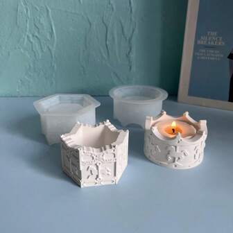 Set de 2 moldes de silicona con estilo de carrusel, para manualidades DIY de yeso, cera, velas de resina, frutas, contenedores, joyeros, decoración del hogar