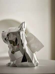 Dog Shaped Paper Tissue Box, Luxury Decorative Napkin Holder For Living Room, Multi-Functional Tea Table Tissue Storage Organizer