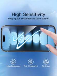 Protectores de pantalla, accesorios esenciales de protección de pantalla, aplicables a protectores de pantalla diarios, de oficina y de hogar. Accesorios para teléfonos, de vidrio templado a prueba de agua, a prueba de golpes, resistente a caídas, a prueba de arañazos y antihuellas dactilares, de cobertura completa