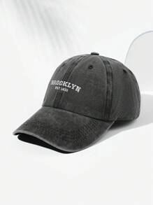 1 Stück Unisex BROOKLYN EST 1631 bestickte Vintage Baseball Kappe, atmungsaktiv mit UV-Schutz, personalisiert minimalistisch geeignet für Outdoor Sport, Wandern, Alltagstragen, verstellbare Größe, modisch vielseitig, Geschenk für Festivals