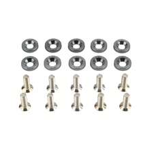 10 buc/set șaibe și șuruburi auto din aluminiu M6, utilizate pentru decorarea compartimentului motorului - elemente de fixare pentru plăcuța de înmatriculare DIY multicolore, finisaj mat, aplicație multifuncțională, modificare decorativă, elemente de fixare din aliaj de aluminiu auto pline de viață, accesorii pentru modificarea mașinii