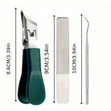 Cortaúñas angulado y inclinado premium con protector contra salpicaduras y abertura grande, cortaúñas resistente de alta calidad
