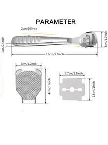 13/12/10 pezzi, Lima professionale per pelle dura in acciaio inossidabile per mani e piedi, set per pedicure e cura di mani e piedi, rimuovi calli, rasoio per mani e piedi, manico in acciaio inossidabile con 10 lame, strumento per la cura dei piedi