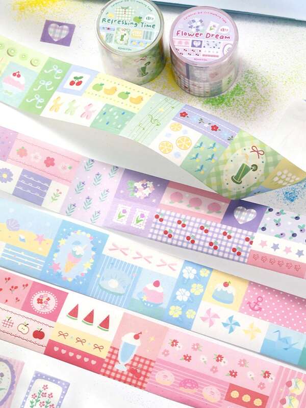 1 Roll Of Cute Illustration Die Cut Craft Decorations, Doodle Small World Series, Suitable For Gifts, Office, Home, Marking, Labels, Classroom, Entertainment Toys, Student Planner, Creative Vintage Decoration Stickers, DIY Fun, School Supplies,Back To School