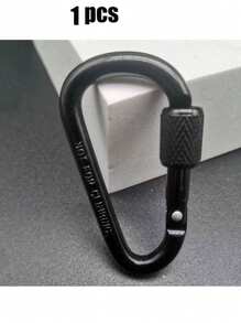5pcs /2pcs/ Outdoor Aluminum Alloy Material Mountain Climbing Buckle D-Shaped Lock Buckle, Metal Hook Keychain, Spring Hook, Suitable For Outdoor Sports Camping, Hiking, Fishing, Rafting